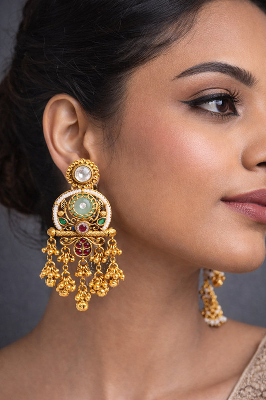 Heritage Gold-Toned Jumkha Earring-G351800