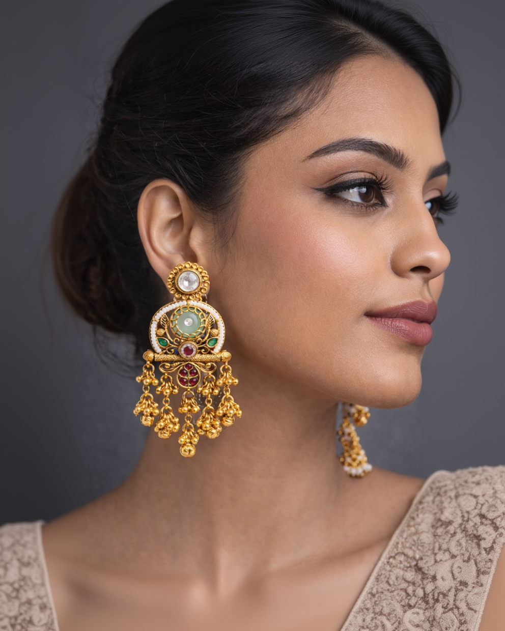 Heritage Gold-Toned Jumkha Earring-G351800