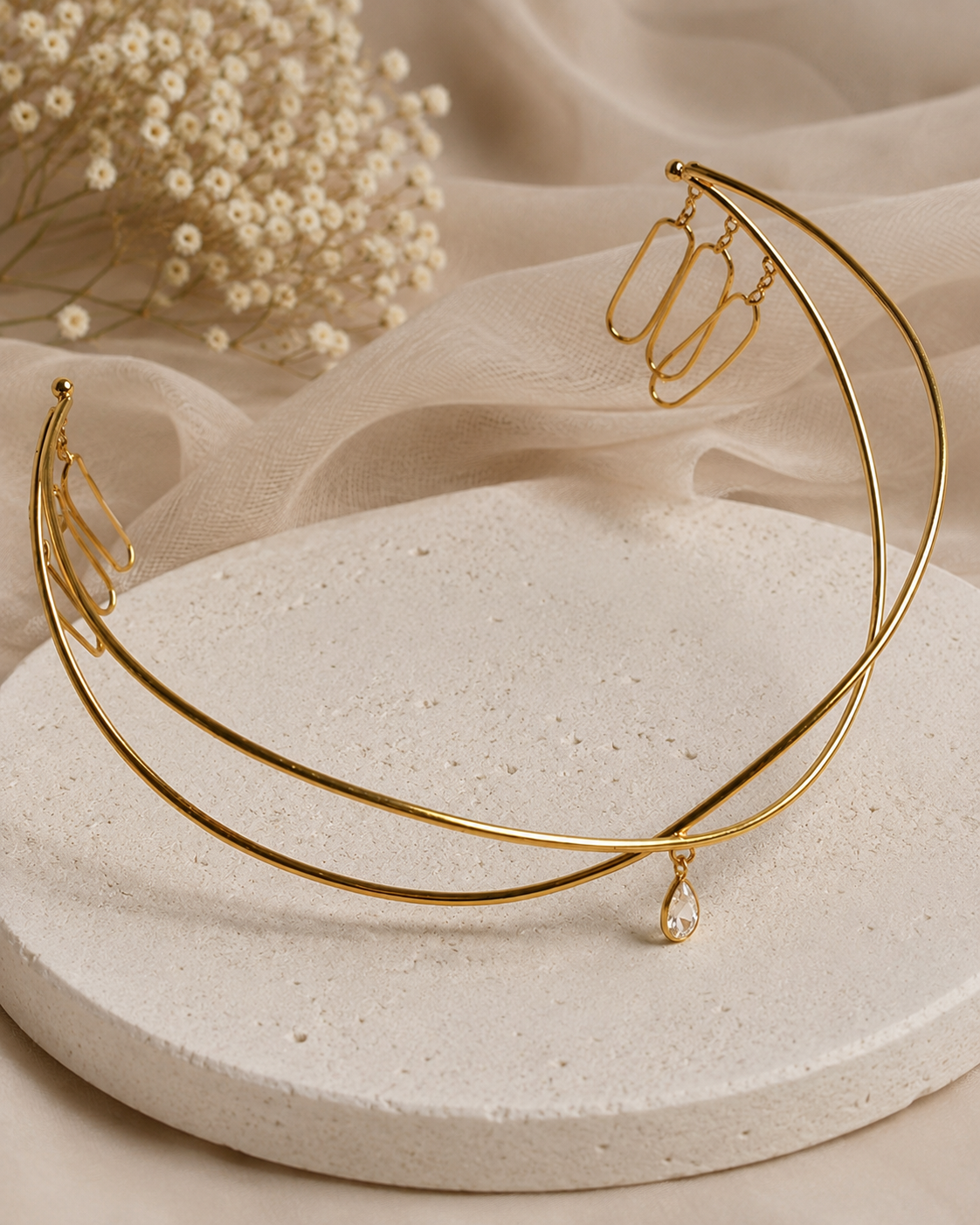 Gold plated Hair Accessories Reverse Headband-G75600
