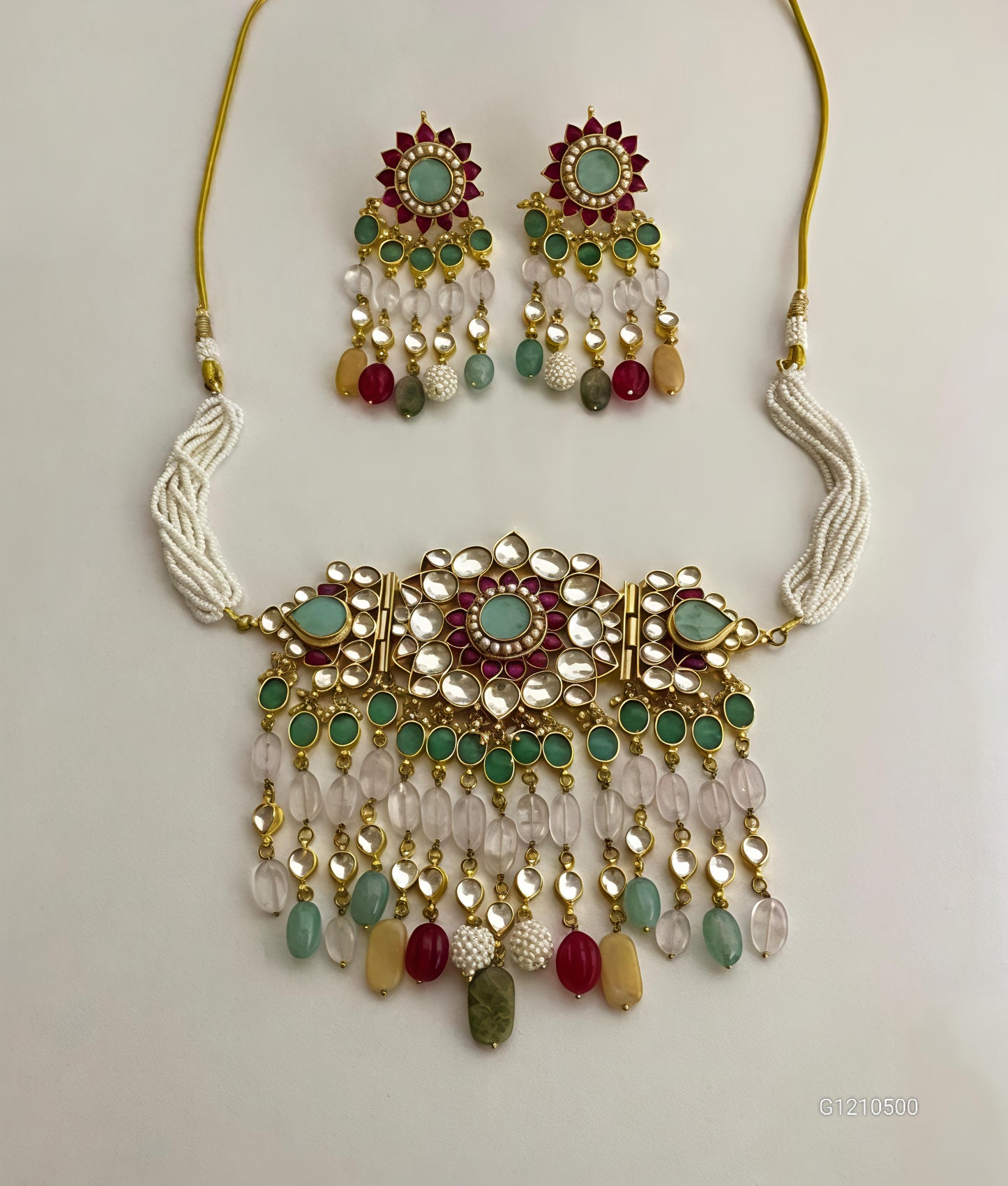 The Rajnartana Pachi Kundan Choker Set-G359800