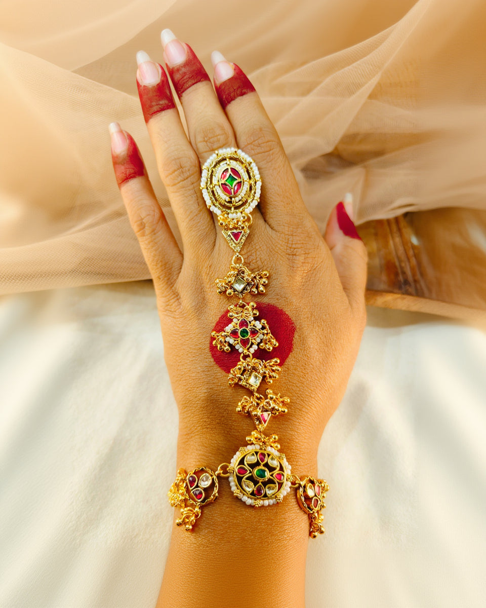 Jadau Kundan Hath phool/Hath Pocha(1-Ps)-G352300