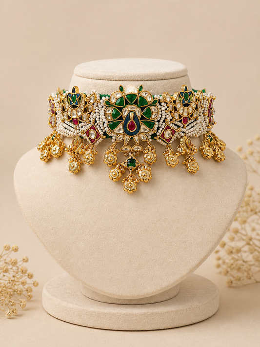 handcrafted Kundan choker set -G3511800