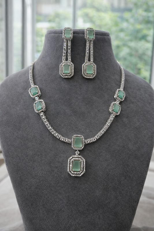 American Diamond Meant Necklace Set