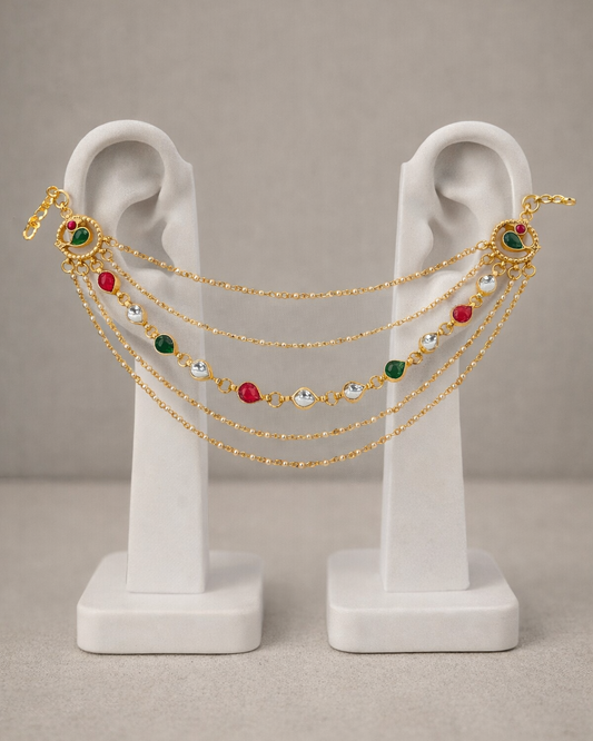 Jadav Heritage Pearle Ear Chain-G352200