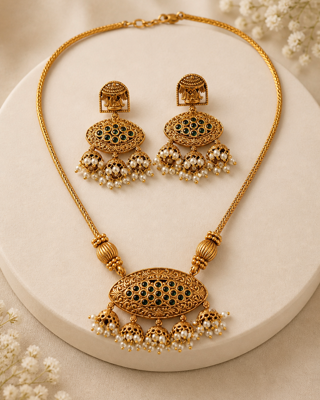 Antique Temple Pendent Set-G751800