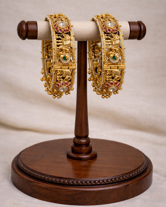 Elephant Meenakari Heritage Bangle(Set of 2)-G353700