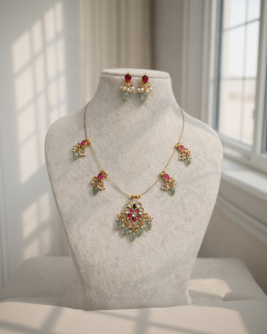 Elegant Multistone Pearl Drop Invisible-G351200