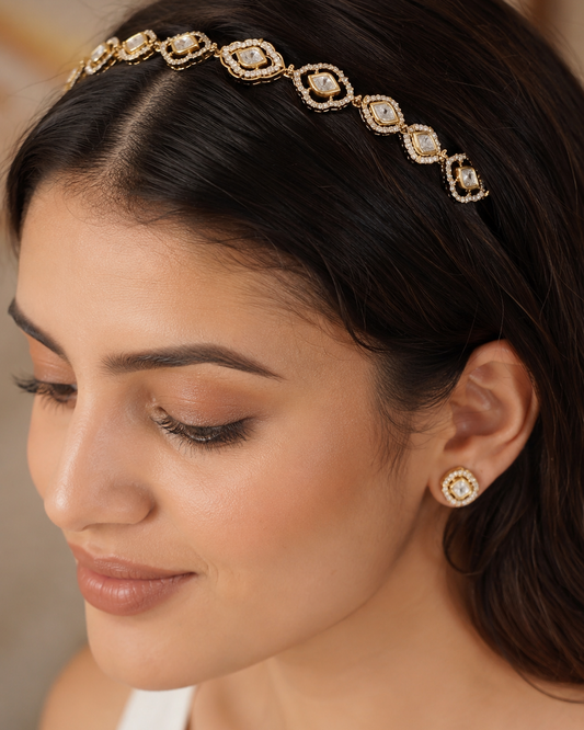 Jadau Kundan Mathapatti Hairband-G392700