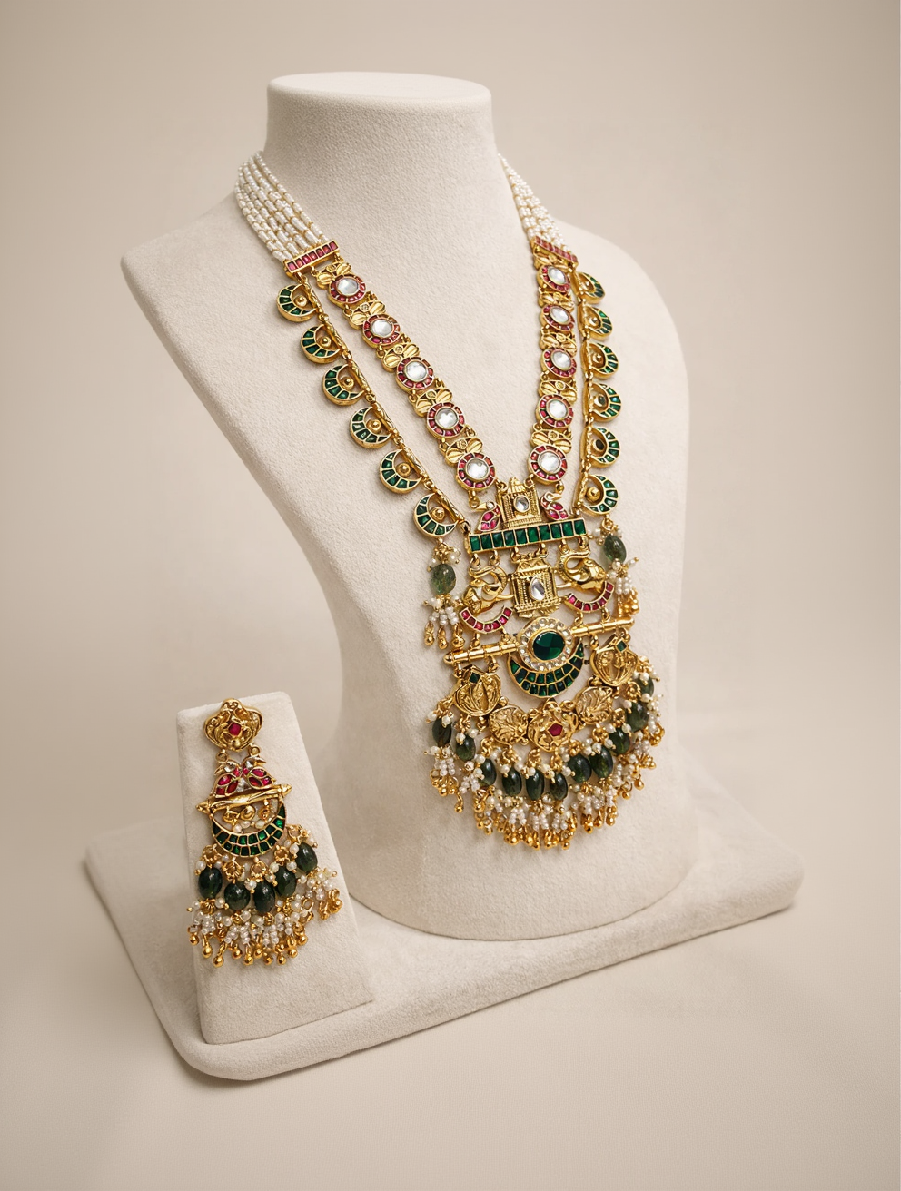 Maharani Real Jadav Heritage Long Necklace set-G3515400
