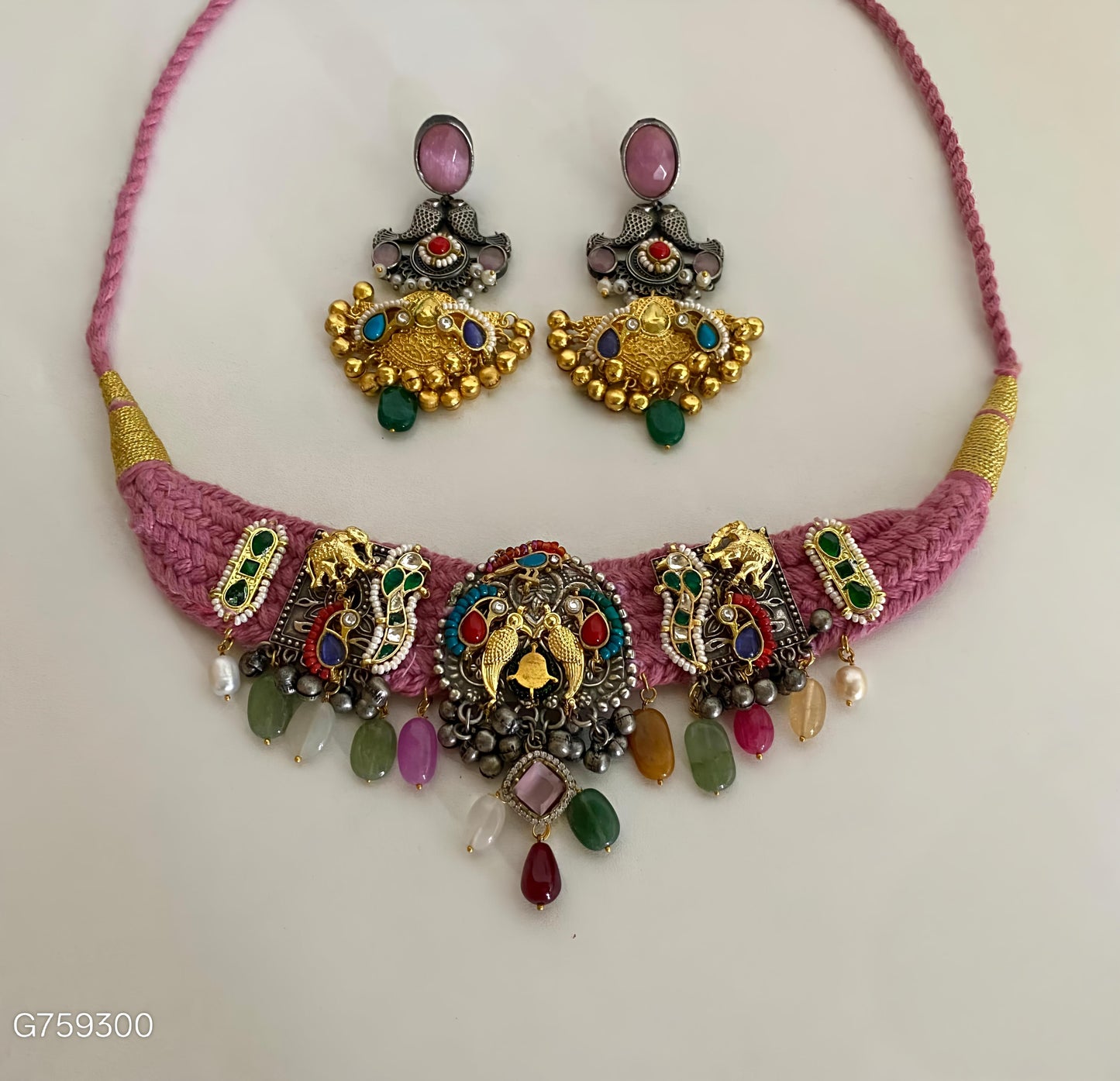 Pachi Kundan Choker Necklace Set -G359100