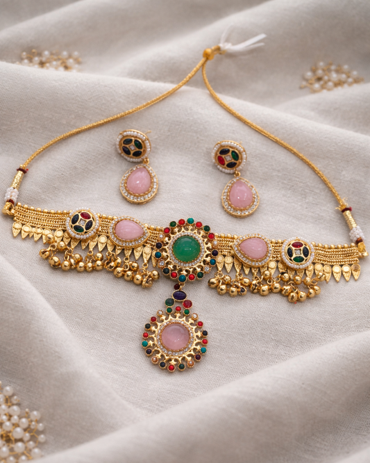Fusion Heritage Multicolor Kundan Choker Set-G352300