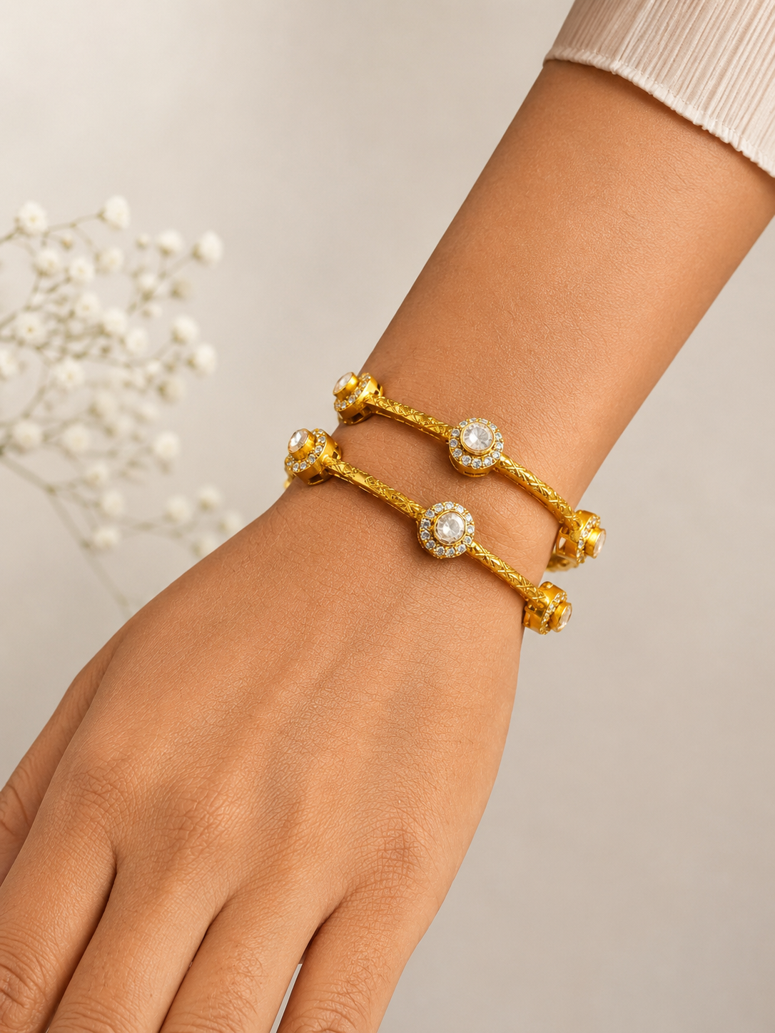 Moissanite Bangles(Set of 2)-G772400