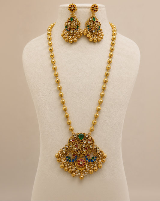 Jadau Long Necklace Set-G456800