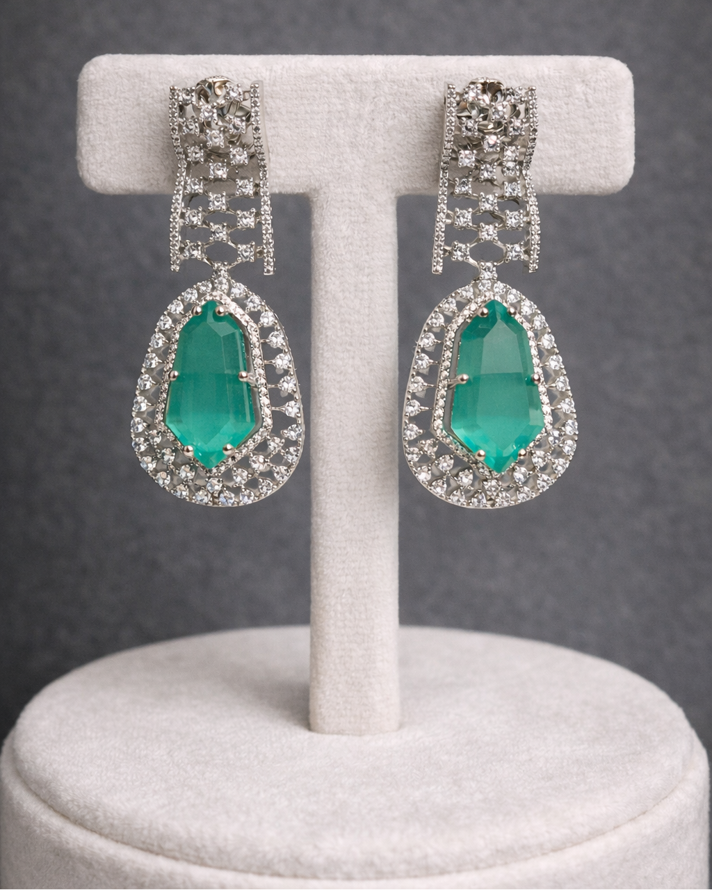 American Diamond & Zircon Necklace Set-G354700