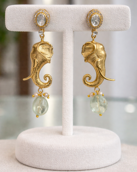 Elephant Motif Gold Plated Necklace-G755300