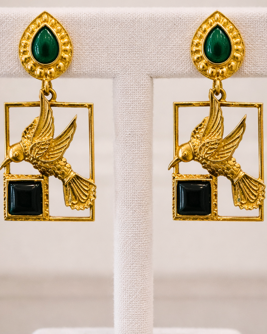 Fusion Bird Drop Earrings-G35900