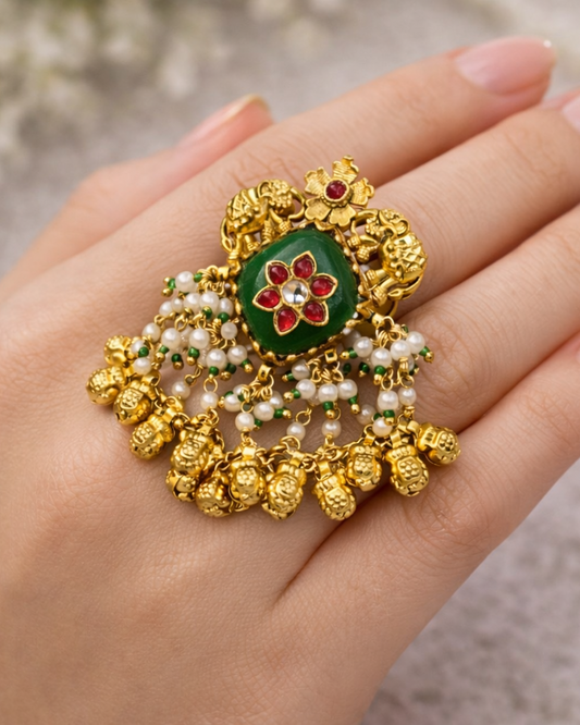 Jadau Elephant Statement Ring-G351400