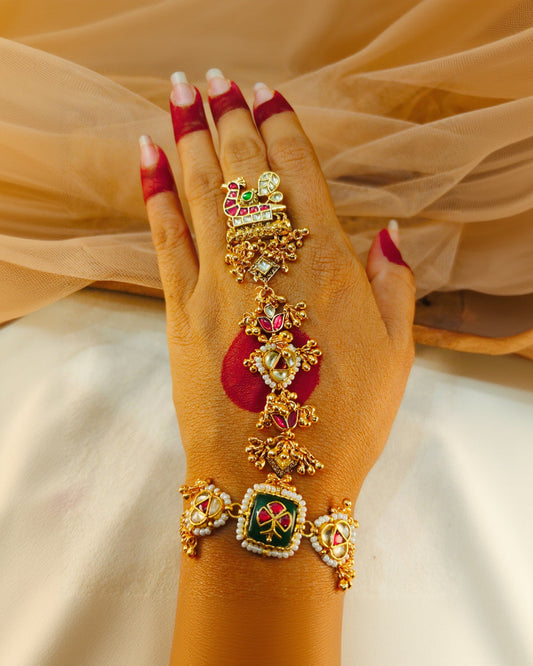 Jadau Kundan Hath phool/Hath Pocha(1-Ps)-G353000