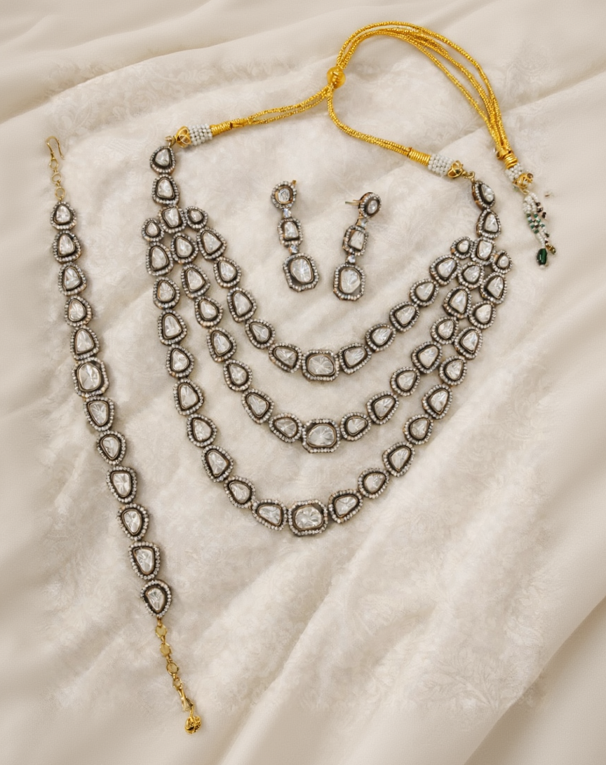 Moissainite Layered Necklace Set-G3511800