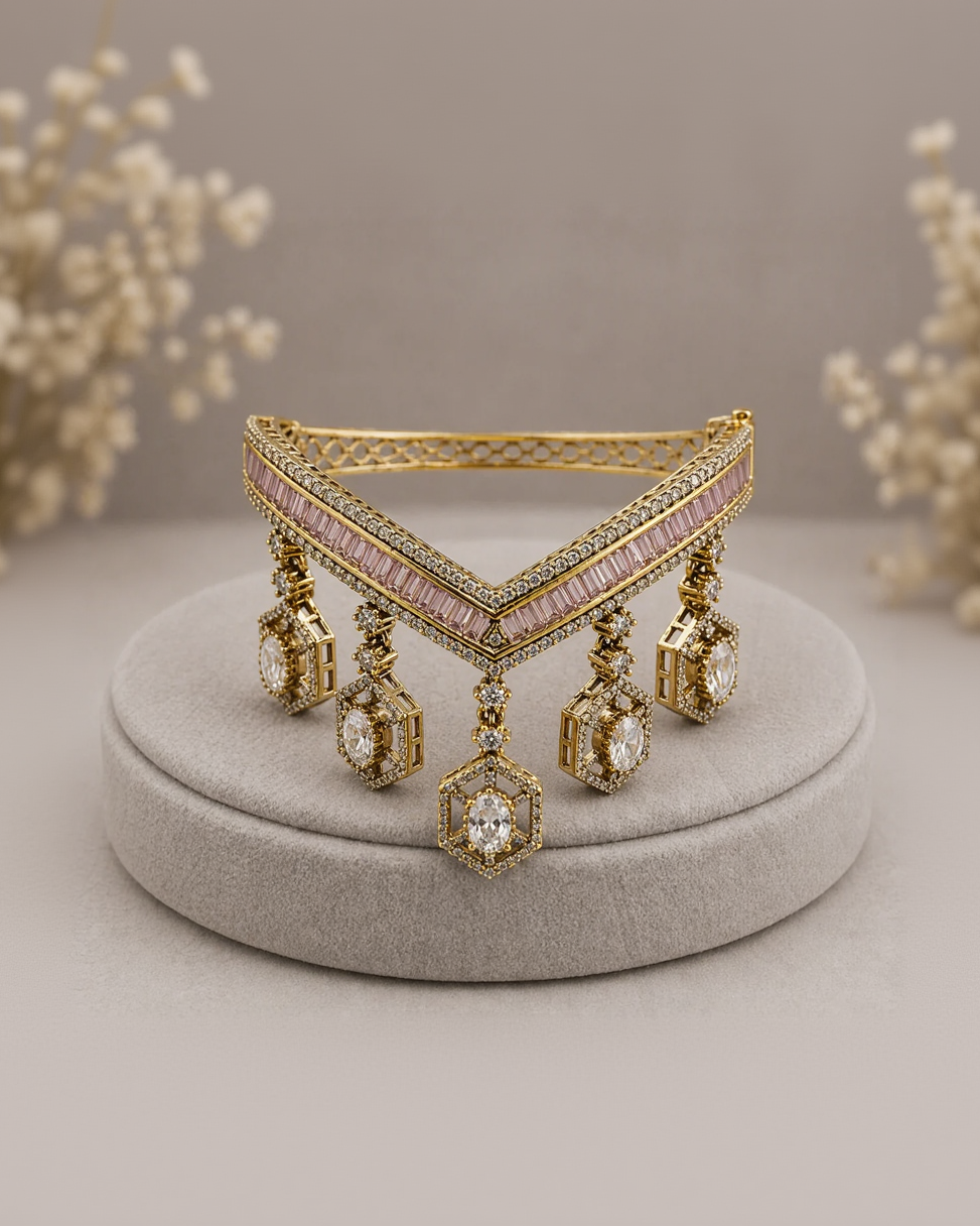 Opulent Ruby & Diamond Octagon Dangle Bracelet-G352100