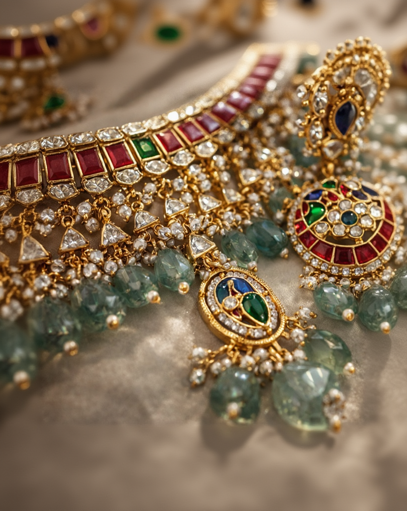 Pachi Kundan Choker Necklace Set-G3515600