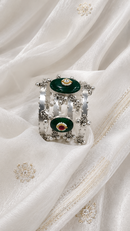 Rajasthani Silver Pochi Bracelet-G761900