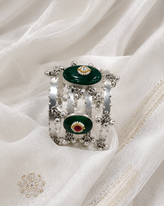 Rajasthani Silver Pochi Bracelet-G761900