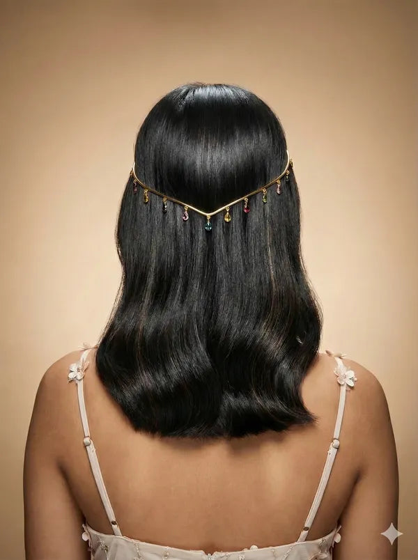 Gold plated Hair Accessories Back Hair Chain-G75400
