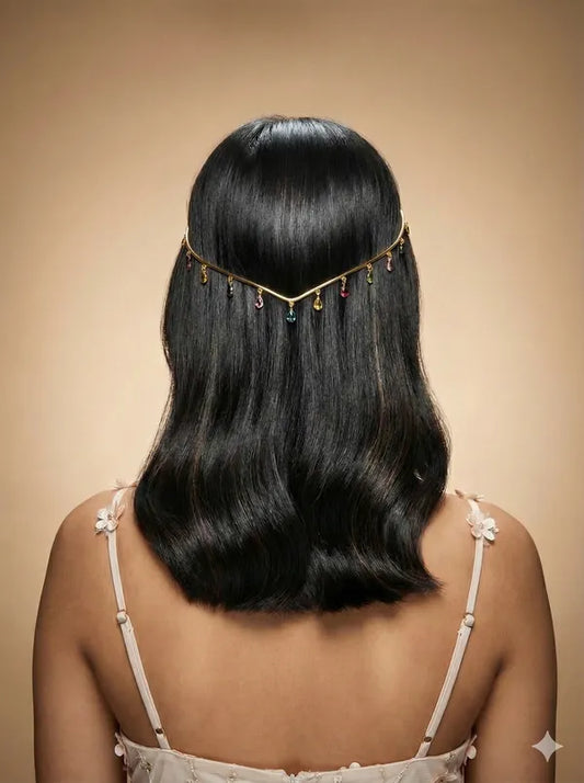 Gold plated Hair Accessories Back Hair Chain-G75400