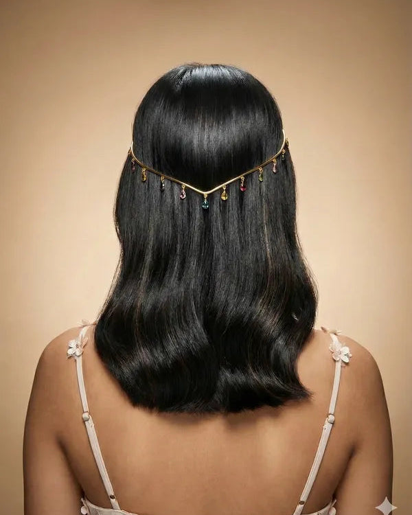 Gold plated Hair Accessories Back Hair Chain-G75400