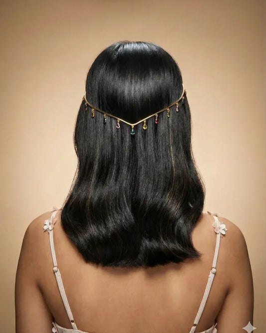 Gold plated Hair Accessories Back Hair Chain-G75400