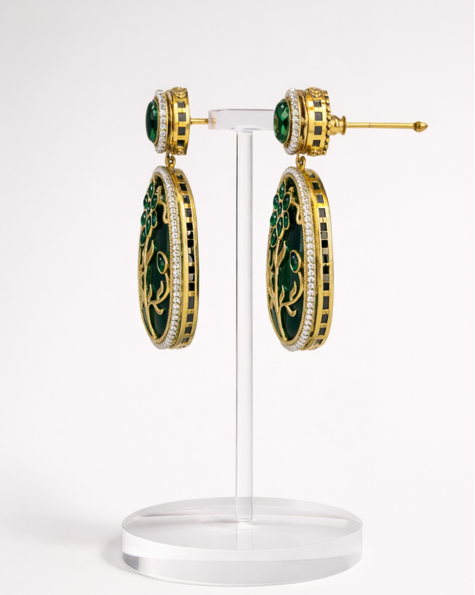 Regal Blue Sabyasachi Dangle Earrings-G351100