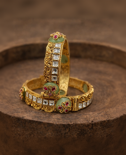 Heritage Mint Green Bangles Bracelet (1-psc)-G352500