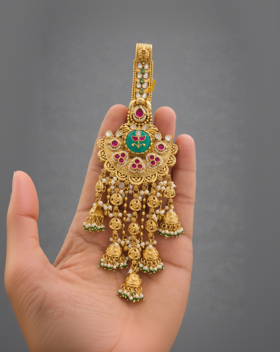 Gold-Toned Heritage Chabi Challa / Judda-G354100