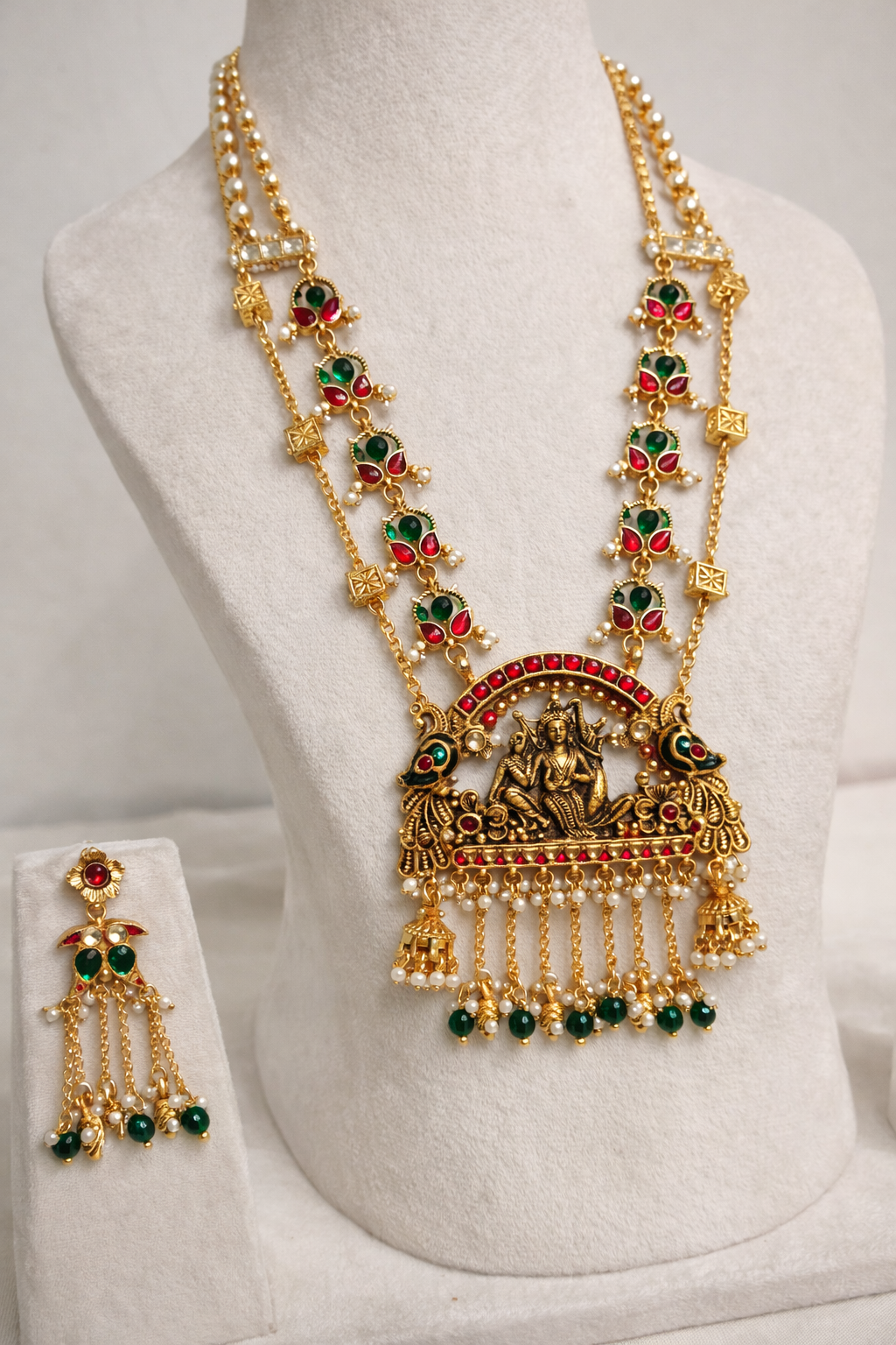 Premium Jadatar Heritage Long Necklace set