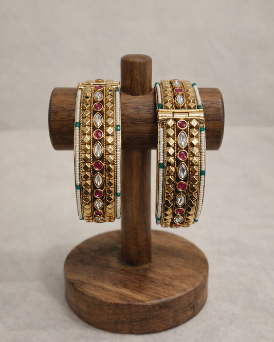 Heritage Gold Plated Bangles-G354050