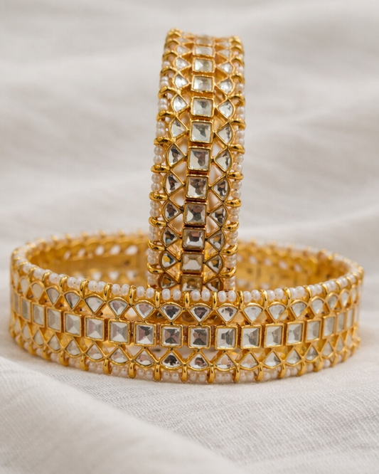 Jadav Kundan Heritage Bangles(Set of 2)-G355100