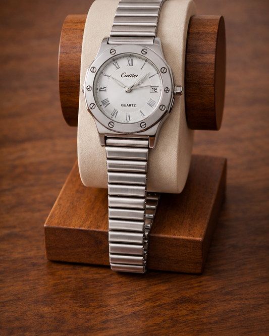 Stainless Steel Round Dial Watch-G35900