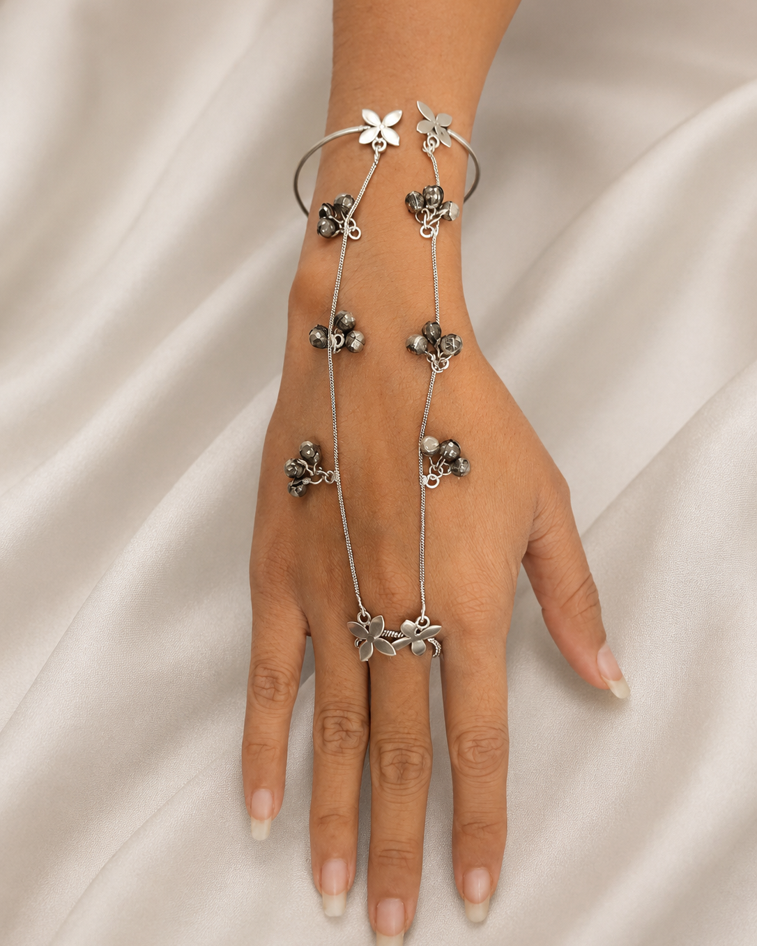 Oxidised Butterfly Haath Phool/Hand Harness(Pair)-G351100