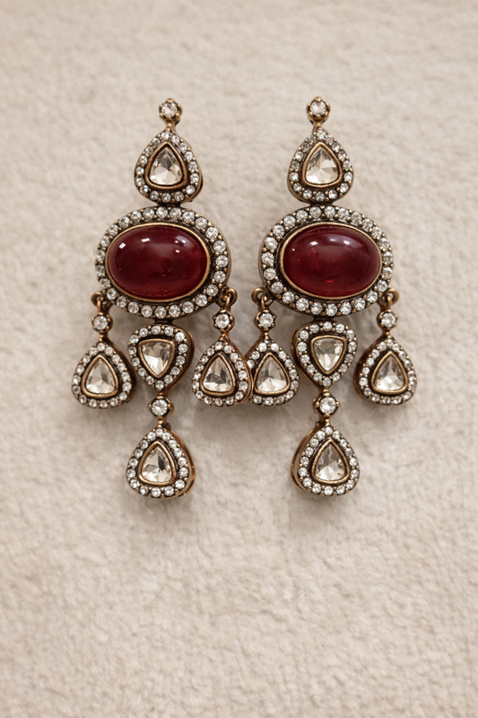 3-Layered Mossointe Bridge Necklace set-G3511200