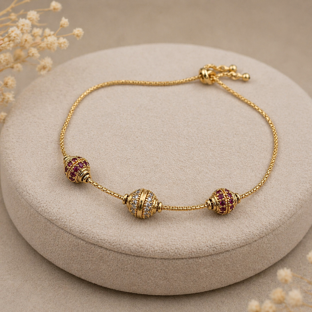 Victorian Gold-Plated Anklet(Payal)-G75600