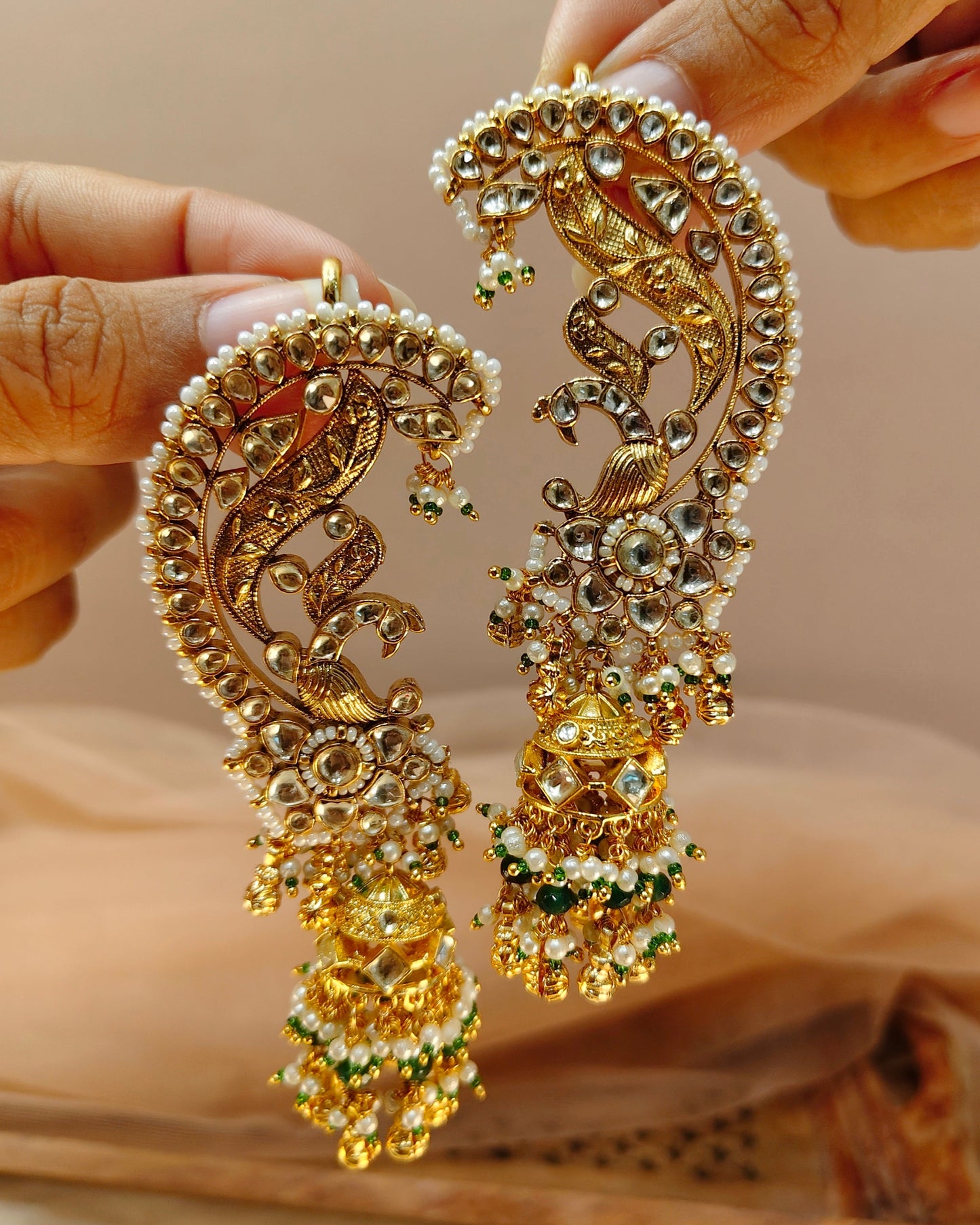 Jadav Kundan Earrings(Ear Cuffs)-G355300