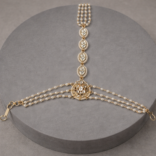 Pearl & Kundan Gold-Tone Hath Pocha-G352100