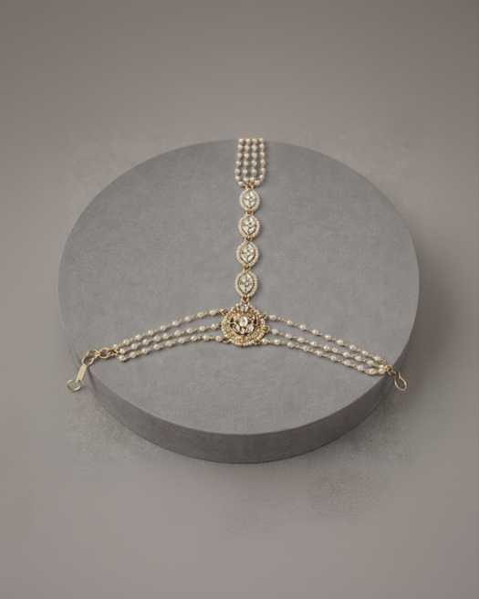 Pearl & Kundan Gold-Tone Hath Pocha-G352100