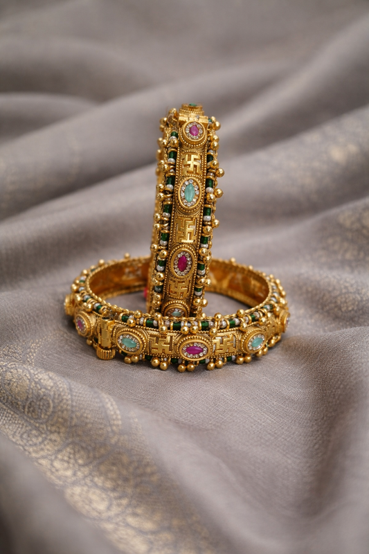 Heritage Temple Bangles (Set of 2)