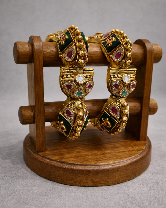 Heritage Gajara Style Bangles(Set of 2)-G356300