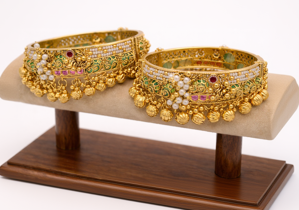Heritage Tample Design Bangle(Set of 2)-G356800