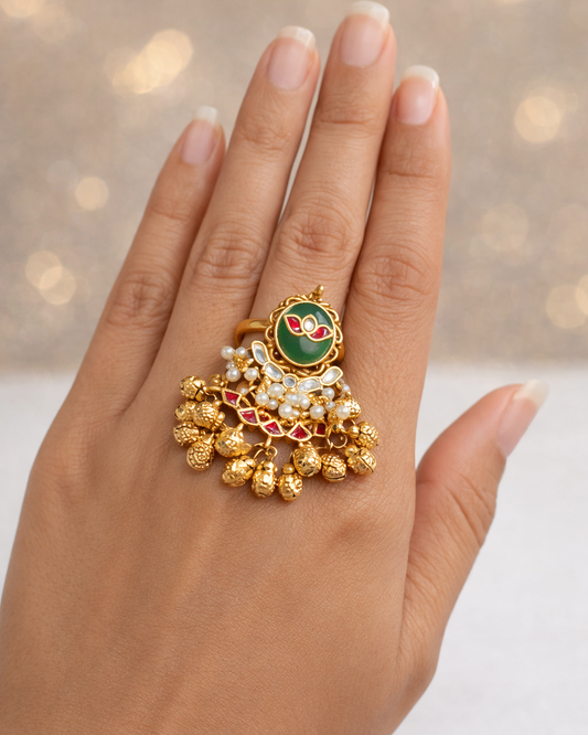 Jadau Ghungroo Statement Ring-G351900