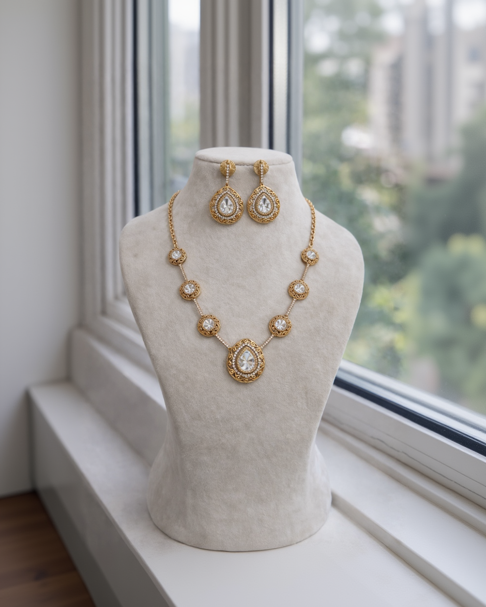 Victorian Mossonite Necklace Set-G351800