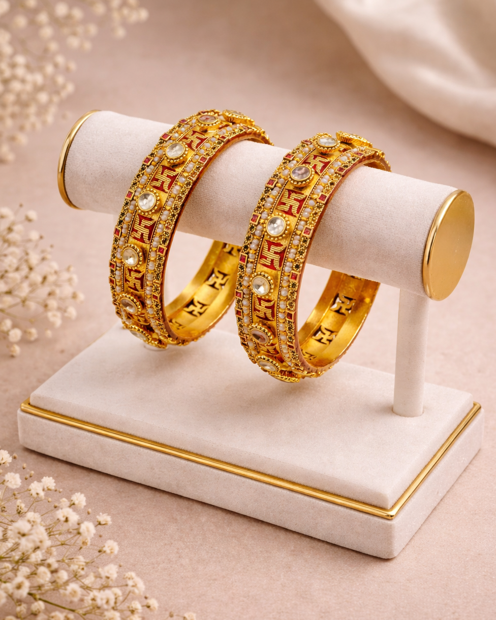 Heritage Swastik Patla Bangles.-G356300